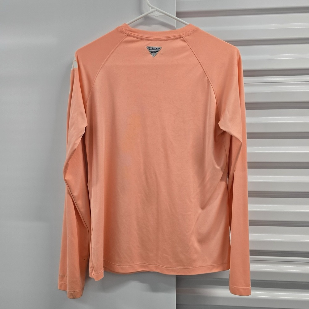 Columbia PFG Omni-Shade Long Sleeve Fishing Shirt Peach Women's Medium - Picture 2 of 10